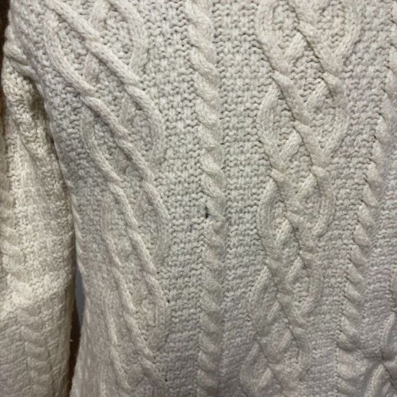Paul James Vintage Womens 100% Wool Chunky Cable Knit Sweater Size L Fisherman - Picture 6 of 15